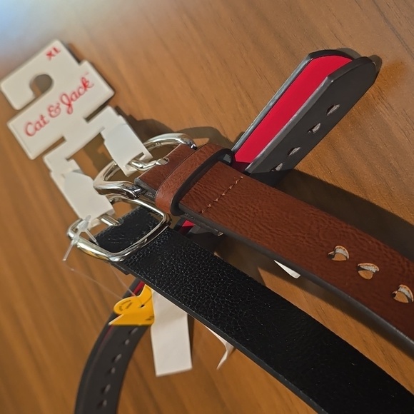 Cat & Jack | Girls | Belt | 2 Pack | Black and Brown - Picture 2 of 6